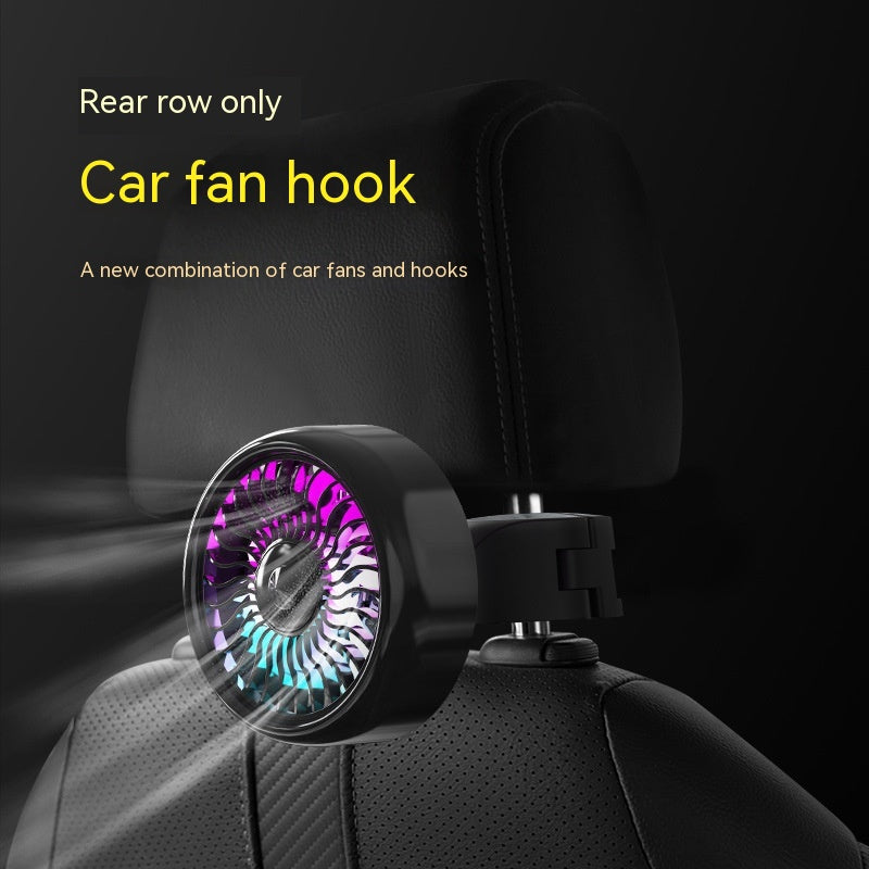 Car Fan Rear Seat USB Hook Electric Fan