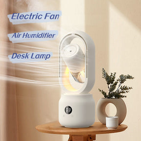 Portable USB Rechargeable Water Mist Fan with Humidifier.