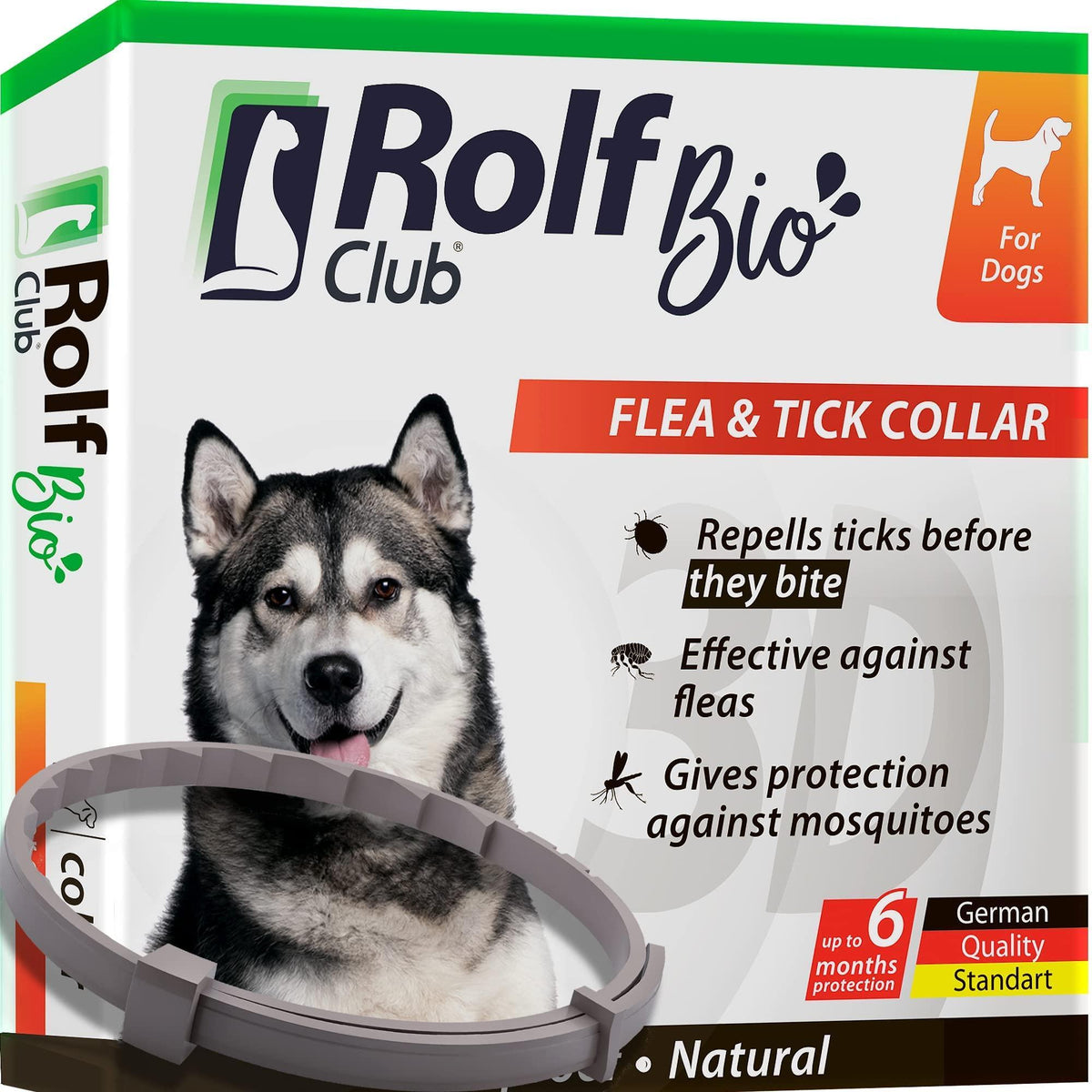Natural Flea & Tick Collar for Dogs   6 Months Control of Best