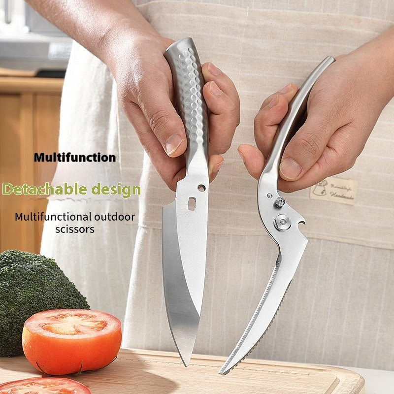 Stainless Steel Kitchen Scissors Shear Dual-purpose Strong