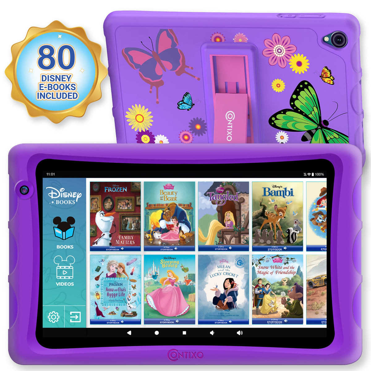 K80-Purple 8" Kids Android 64GB Tablet with Disney E-books and videos