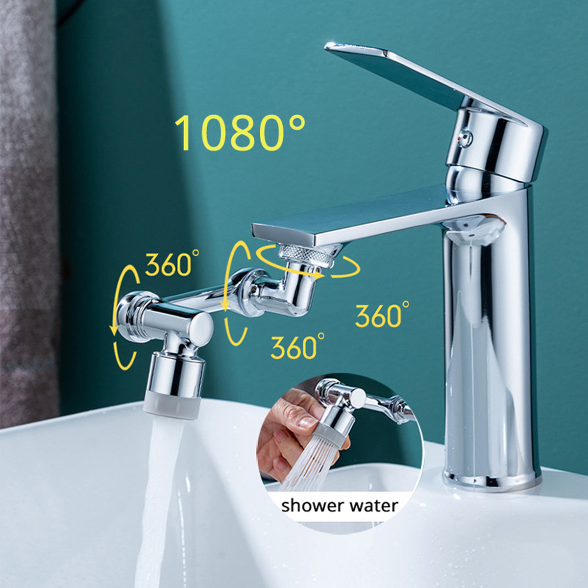Universal  180° Rotatable Extension Faucet